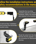 Installation instructions for Beefed Up Safety Sensor Photo Eye For LiftMaster Commercial Doors with diagrams and manual recommendations.