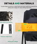 Dual Chamber 42 Gallon Outdoor Compost Tumbler Rotating Bin BPA Free For Garden Yard with sliding door and metal frame
