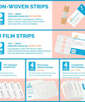16 Pack Zip Stitches Wound Closure Kit With Butterfly Bandages And Suture Options, includes non-woven and PU film strips.
