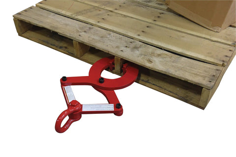 Steel Single Scissor Pallet Puller With 5 Inch Jaw Opening And 6000 Lb Capacity, Red Heavy Duty Pallet Tugger For Smooth Truck Floor Loading And Unloading under wooden pallet