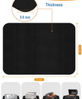 Large 24 By 31 Inch Heat Resistant Grill Mat For Countertops And Tables layout size chart with 0.6 mm thickness, protects grills