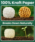 100% kraft paper honeycomb and bubble wrap alternative, eco-friendly, breaks down naturally, sustainable packaging material.