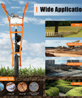Gas Powered Post Hole Digger With Wheelbarrow Design for various terrains and applications