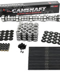 Heavy Duty LS Camshaft Stage 2 Twin Turbo Kit including dual valve springs, steel retainers, and 7400 chromoly pushrods.