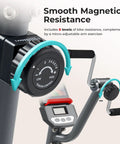 Dope Magnetic Recumbent Bike With Hand Cycle For Full Body Workout showing resistance knob and arm exerciser setup