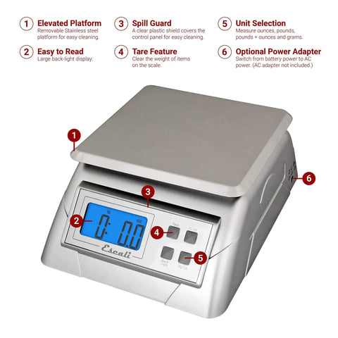 Digital Kitchen Scale For Precise Baking And Cooking Like A Pro, Weighs Up To 13 Pounds With Backlit LCD Display, Removable Platform