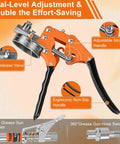 8000 PSI Pistol Grip Grease Gun Kit With Adjustable Pressure Beefed-Up Heavy Duty Pro Grade Tool For Auto Marine Industrial And Agricultural Machinery 0.53 Inch Coupler And 360 Degree Swivel showing ergonomic features and components