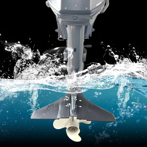 Hydrofoil Stabilizer For Outboard Motors And Stern Drives Dorsal Fin Style PA66 Black Plastic Fits 5 To 150 HP boosting stability in water
