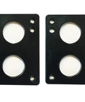 12mm Longboard And Skateboard Riser Pads In Black With 1.5 Inch Hardware Screws Includes Two Riser Pads And Eight Screws Soft Rubber Cushioned Spacers For Smoother Ride And Better Clearance