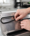 Universal Foam Gasket For Vacuum Sealer Upper Strip Replacement Tight Seal For Home And Commercial Food Packing Top Notch Elasticity Easy Fit Durable Pro Grade Foam Gasket For Maximum Sealing Power installed on stainless steel vacuum sealer