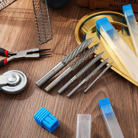 Go-To Durable Multi Size Tire Reamer Drill Bit Set 3Mm 4.5Mm 6Mm 8Mm 10Mm Carbide Burr Patch Cutters For Tire Repair Tools 5 Pack in case