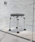 Aluminum Bath And Shower Chair With Adjustable Height And Anti Slip Medical Seat For Easy Safe Transfers 300 Lb Weight Capacity No Slip Feet Ideal For Elderly And Post Surgical Use Gray.