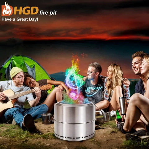 Group of friends with Lit Color Changing Campfire Packets Rainbow Flames For Fire Pit Indoor Outdoor Fireplace Bonfire Colorful Fire Magic Camping Accessory Safe Easy Toss 30 Pack