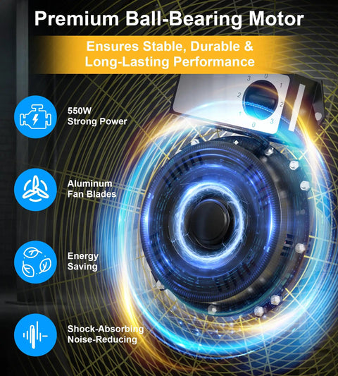 Beast Mode Ready 30 Inch Industrial Drum Fan Delivers 14000 CFM High Velocity Cooling With A 550W Heavy Duty Motor 360 Degree Tilt