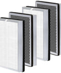 Four Pack Replacement Filters For MA 25 Air Purifier Series S1 W1 B1 With 3 In 1 Activated Carbon Filtration Delivers Cleaner Air