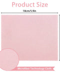 Andibro pink microfibre glasses cleaning cloths, 10-pack, 18×15 cm, lens and screen cleaner