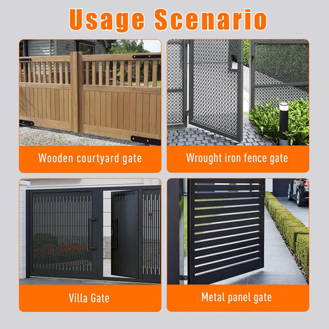 Heavy Duty 8 Inch Gate Wheels Rock Solid 360 Swivel Casters on wooden courtyard gate showing smooth operation.