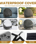 Waterproof cover for oversized double egg chair in various weather conditions