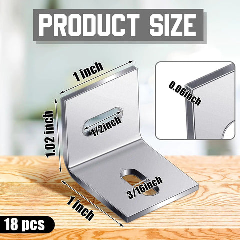 Heavy Duty Steel Table Top Fasteners Rock Solid Quick Connector Hardware Premium Silver Finish Beefy Desktop Mounting Kit Straight Up Quality Guaranteed No Sweat Assembly Pack Of Eighteen