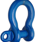 Beefy Heavy Duty Screw Pin Anchor Shackle One And A Quarter Inch Drop-Forged Carbon Steel Painted Blue 12 Ton Working Load Limit