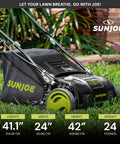 Corded Electric Dethatcher And Scarifier With 12.6 Inch Wide Path And 12 Amp Motor, 8 Gallon Bag, hearty lawn tool on grass