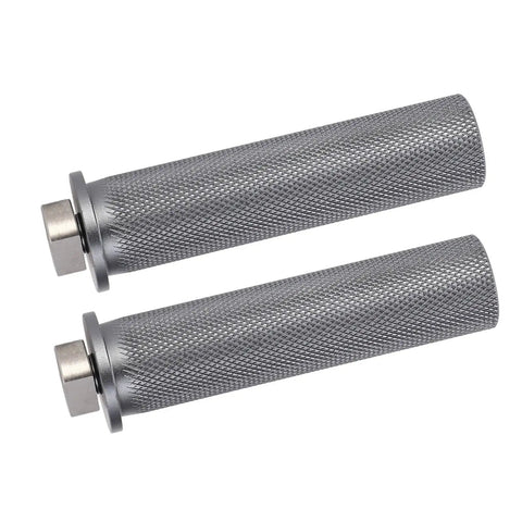 20mm Bench Dogs for Woodworking Table Set of 2, Aluminum Alloy Sliding Slot Stop Clamp, textured grip, top view