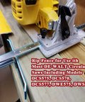 Solid Rip Fence Guide Kit That Upgrades DeWalt Circular Saws for precise cuts with sturdy steel and easy setup on wood.