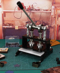 Beast Of A Leather Cutting Press 1.5 Ton With 20x20cm Work Bed Dual Guide Shafts And 39 Piece Hole Punch Tool Set in a workshop