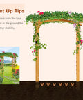 90 Inch Wood Garden Arbor Arch With Trellis Wall For Climbing Plants And Hanging Vines A Sturdy Backyard Decor Upgrade