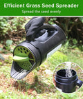 Handheld Spreader For Lawn And Garden With 80 Oz Capacity Adjustable Opening For Seed Fertilizer Salt Ice Melt Easy Fill With Scoop And Gloves