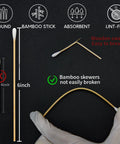Gun cleaning kit with bamboo swabs and lint-free cloths in a storage box; 6-inch swabs.