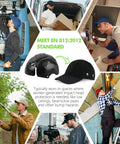 Matrix Lite Series Bump Cap Insert For Baseball Caps EN 812, adjustable safety liner, black color, shown in use by various workers.