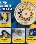 Heavy Duty 7 Inch Diamond Grinding Wheels For Concrete Masonry Leveling And Coating Removal With 24 Double Row Segments