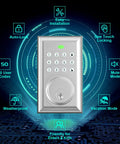 Keypad Deadbolt Entry Set With Handle In Satin Nickel, Keyless Entry For Up To 50 Codes, Auto Lock, One Touch Locking, Weather Resistant Features