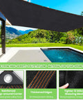 Ninety Percent Shade Cloth For Garden Greenhouse Patio And Backyard With Reinforced Grommets Six Point Five By Ten Feet covering pool area