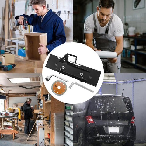 Tile Beveling Tool With Adjustable 45 Degree Stand And Built In Dust Removal Beveling Machine for DIY projects, woodwork, and car detailing setup.