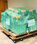 Heavy Duty Polypropylene Strapping Roll Yellow Pallet Packaging Banding Strap For Secure Shipping 3280 Feet Long securing boxes on a pallet.