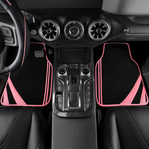 Waterproof Car Seat Covers Full Set With Anti Slip Leather Steering Wheel Cover And Floor Mats Universal Fit interior view.