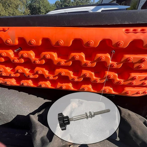 Hella Tough Universal Traction Board Mounting Kit featuring rock solid nylon and stainless steel mount pins with traction boards.