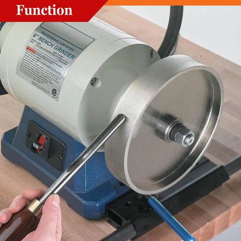 CBN Grinding Wheel 6 Inch Diameter, 1.5 Inch Wide With 1/2 Inch Arbor, Diamond Coated Wheel For Sharpening High Speed Steel Tools, Grit 1000, Fits Most Bench Grinders, Premium Build For Fast, Clean, Precise Sharpening