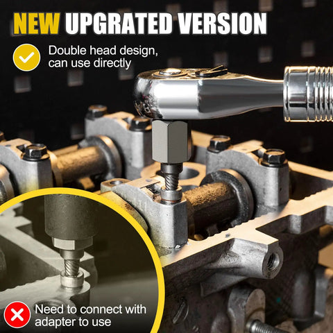 2 In 1 Screw Extractor Set With Three Eighths Inch Drive For Bolt Removal Includes One Eighth And Seven Thirty Second Inch Bits Made From Chrome Molybdenum Steel Hex Head Design Works With Wrench Or Power Tools Two Pack in use on engine block
