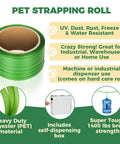 Heavy Duty Pallet Strapping Roll For Packaging And Banding In Green Polyester PET Industrial Grade Workhorse Coil