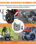 Pressure Washer Rubber Feet Replacement Kit 2 Pack With Mounting Screws Anti Vibration Isolator Feet For Most Gas Powered Washers