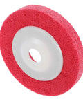 Heavy Duty Nylon Fiber Buffing Wheel For Grinding Metal And Plastic With High Wear Resistance portable abrasive disc close-up view.