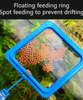 Floating Plant Holder Rings for Fish Tanks Set of 6, Round and Square Fish Food Rings to Protect Plants, Keep Feeding Area Clean, Prevent Plants From Being Sucked Away, and Improve Water Quality in Home Aquariums, blue square ring