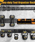 Heavy Duty Garage Wall Organizer With 700 Pound Capacity And 48 Inch Wide Wall Mount Tool Rack featuring panels and hooks