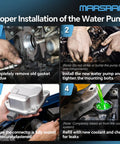 Step-by-step installation guide for Direct Fit Electric Coolant Water Pump for Toyota Camry and Lexus.