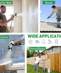 Pro Grade High Pressure Electric Airless Paint Sprayer Sports Thinning Free Design for painting walls, furniture, fences, and roofs.
