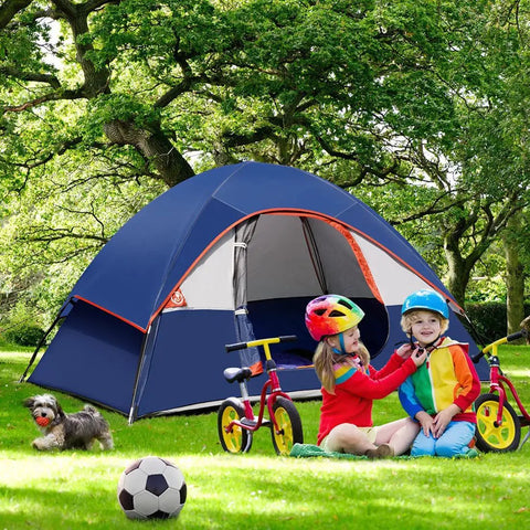 Two Person Waterproof Windproof Camping Tent With Rainfly Easy Setup Portable Dome Shelter For Outdoor Hiking