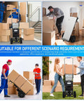 Powerful 1200W Stair Climbing Dolly With Motorized Track System Heavy Duty Folding Stair Climber Cart Handles Up To 881 Lbs For Moving Furniture And Appliances At Home Or On The Job No Sweat, folding stair dolly for boxes